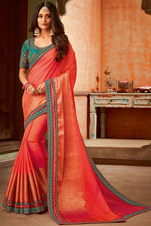 Coral Charm Saree
