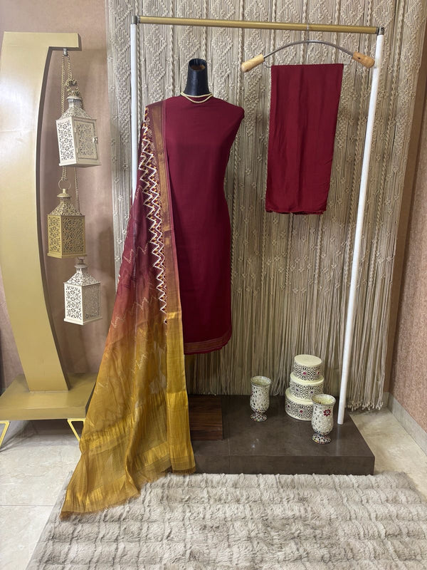Pure Cotton Chanderi Suit