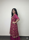 Magenta Sharara Frock Set