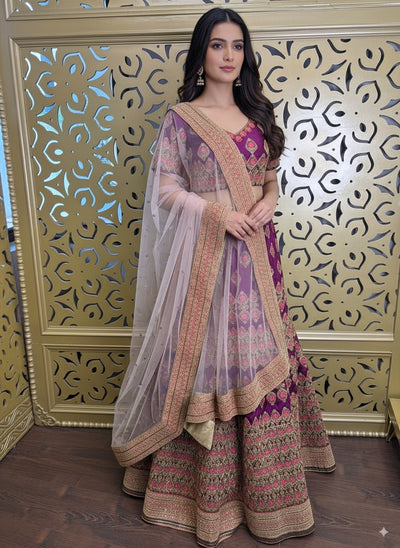 Purple Elegant Lehanga Set